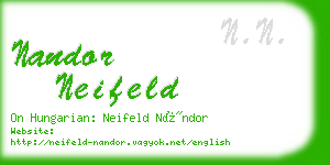 nandor neifeld business card